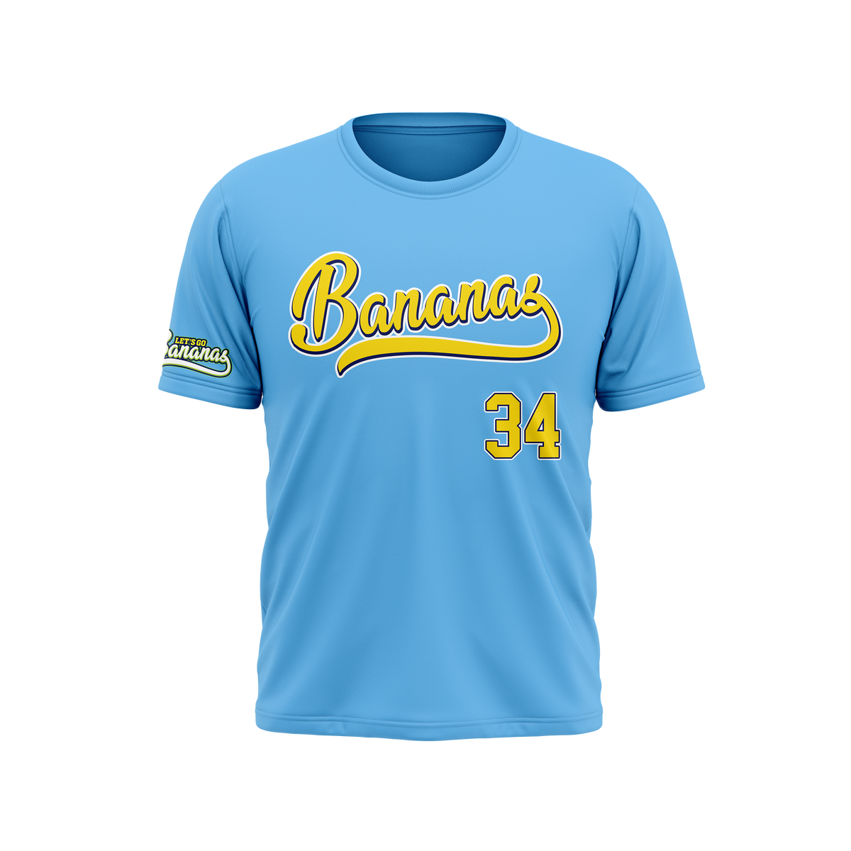 BANANAS MENS COLUMBIA T-SHIRT WITH NUMBER – SBA THREAD