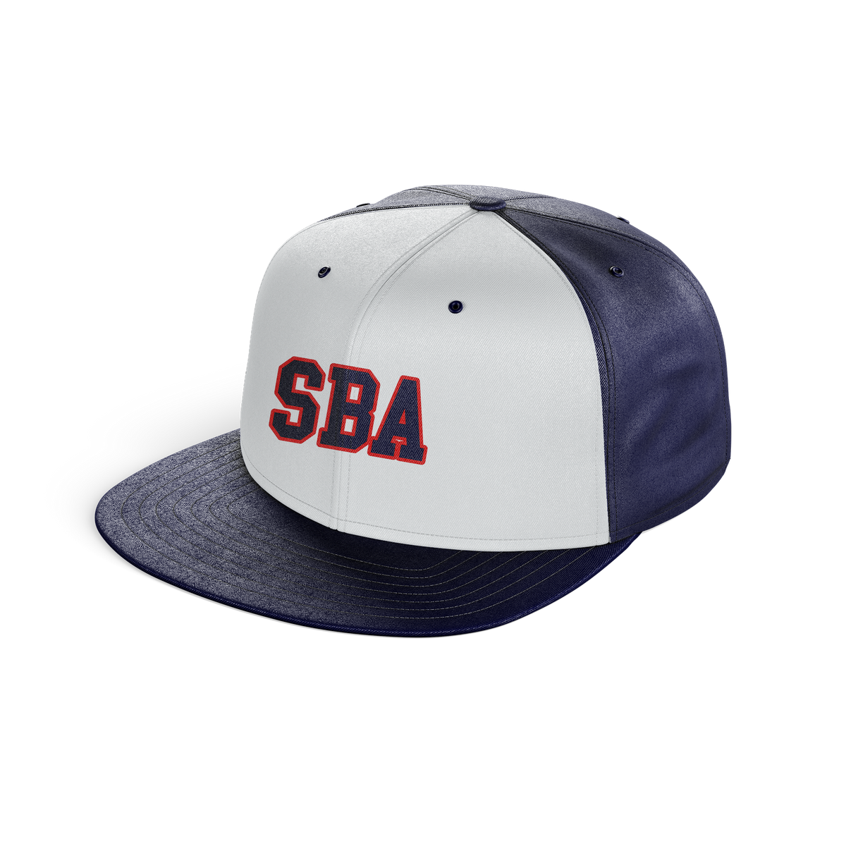 Sba Represents SHOWCASE BASEBALL ACADEMY NAVY WHITE HAT β SBA THREAD LLC