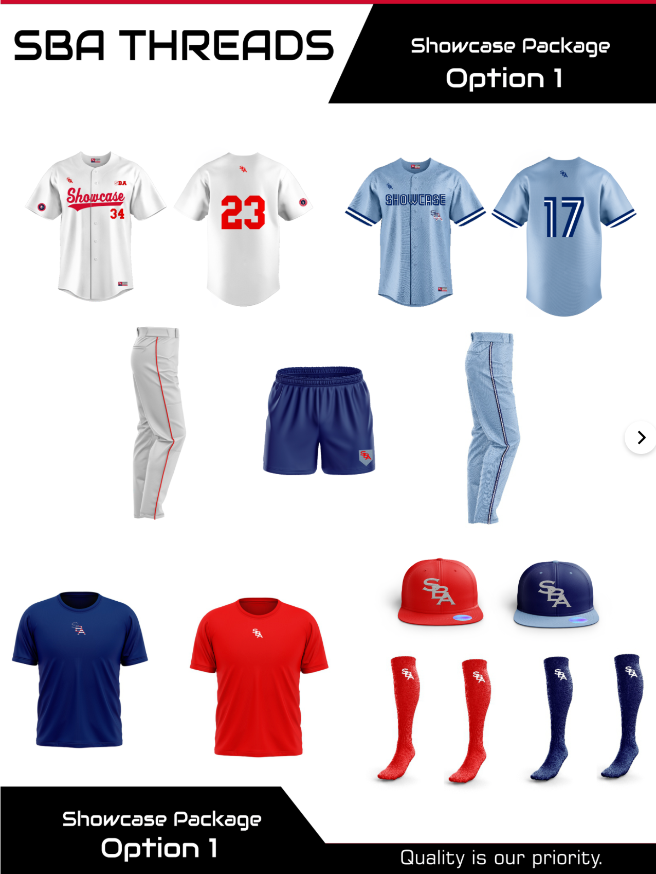 Custom baseball uniform packages sales