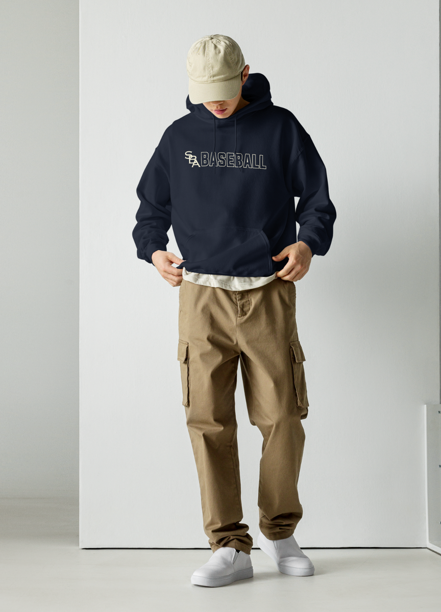 SBA NAVY WITH BONE WHITE HOODIE – SBA THREAD LLC